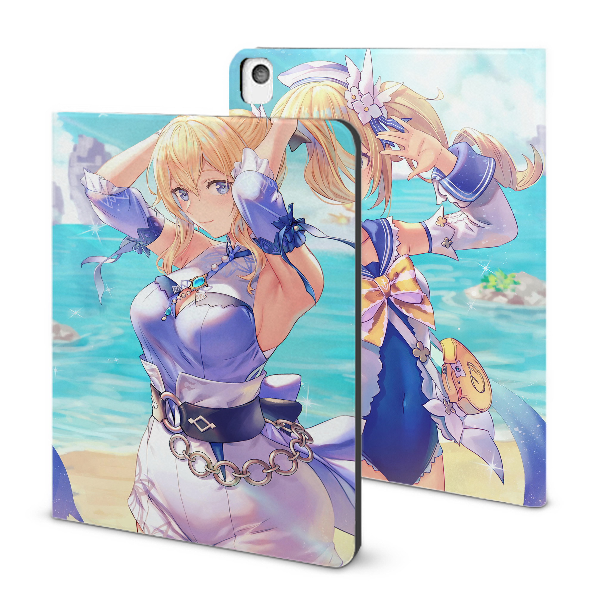 げんし神 genshin IPadケース ペンホルダー付き ブックスタイルデザイン